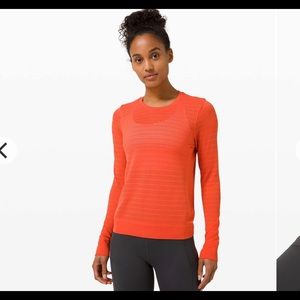 Lululemon Breeze By Long Sleeve Orange